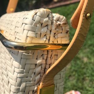 Ivory Wicker Rodo Bag